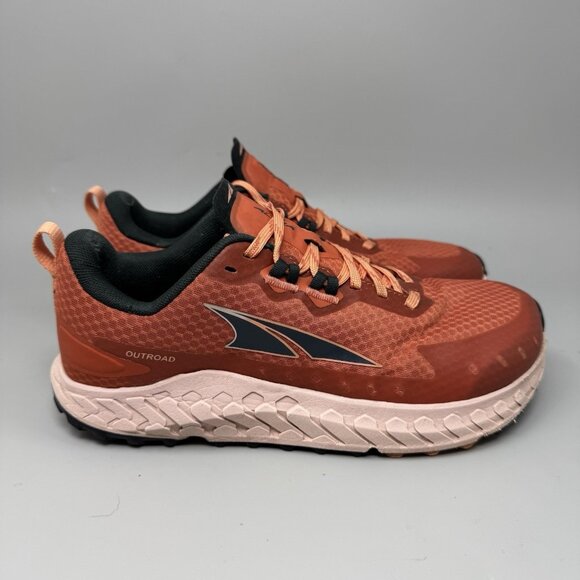 Altra Shoes - Altra Outroad Trail Running Shoes Womens Size 9 Orange Red Sneakers Hiking